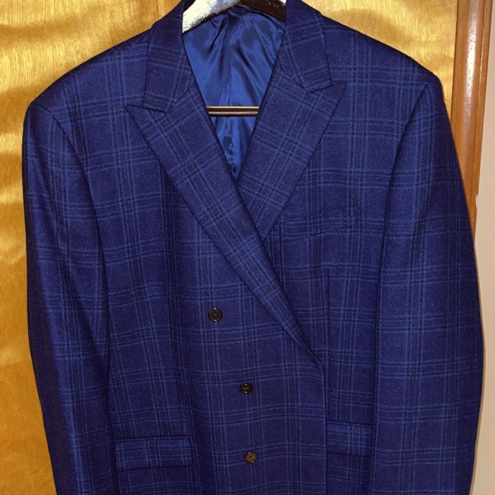 Double breasted Ralph Lauren mens blazer wool